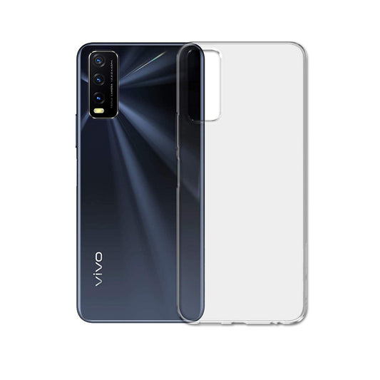 Back Cover For Vivo Y20, Ultra Hybrid Clear Camera Protection, TPU Case, Shockproof (Multicolor As Per Availability)