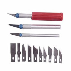 13 Pcs Precision Blade Set - High Quality Non-Slip Metal Precision Cutter [13 Blades + 3 Handle]