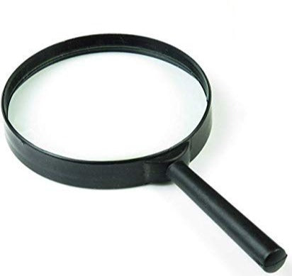 60mm Black Magnifying Glass for inspection, Jewelry & small prints reading & Multiple uses