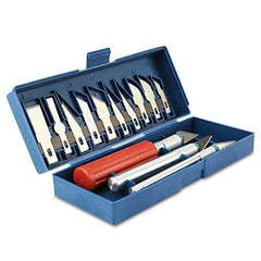 13 Pcs Precision Blade Set - High Quality Non-Slip Metal Precision Cutter [13 Blades + 3 Handle]