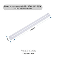 11mm / 7mm Glue Sticks for Hot Melt Glue Gun - Fixing Arts, crafts, & Home uses (Transparent - Single pc)