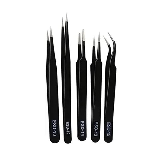 Baku 5pcs ESD Anti-Static Tweezer set