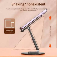 Mcare Portable 360° Rotatable Mobile Stand for Mobile Phone, Ring Light Stand, and Stand for Cameras