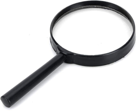 Black Magnifying Glass for inspection, Jewelry & small prints reading & Multiple uses [40 / 50 / 60 / 75 mm]