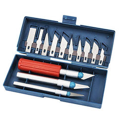 13 Pcs Precision Blade Set - High Quality Non-Slip Metal Precision Cutter [13 Blades + 3 Handle]