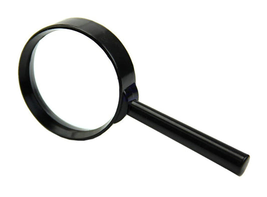 40mm Black Magnifying Glass for inspection, Jewelry & small prints reading & Multiple uses.