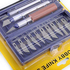 13 Pcs Precision Blade Set - High Quality Non-Slip Metal Precision Cutter [13 Blades + 3 Handle]