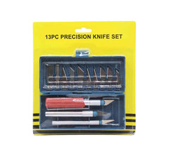13 Pcs Precision Blade Set - High Quality Non-Slip Metal Precision Cutter [13 Blades + 3 Handle]