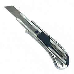 18mm Paper Cutter knife with self Lock System for Paper, Box, Thermocol & Home use [With 3 Replacement Blades]