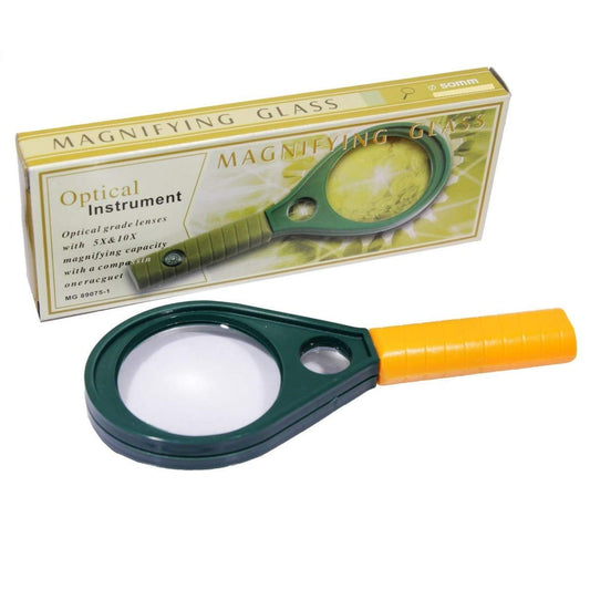 Magnifying Glass - Optical Instrument for Reading, repairing, inspection, Jewelry & small prints [50 / 65 / 90 mm]