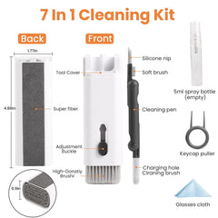 7-in-1 Cleaner Kit For Airpods - Cleaner Set For Earphones, Neckbands, Earbuds, TWS & Headphones.