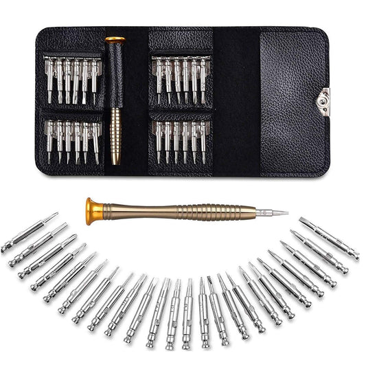25-in-1 Pocket Screwdriver Set for computer, Laptop, mobile repairing, Portable Leather case