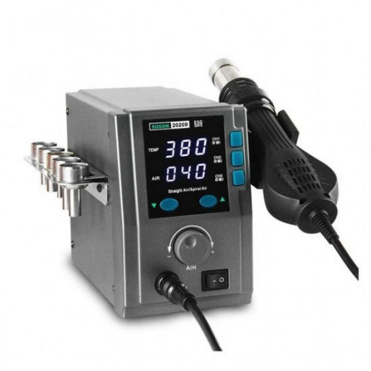 SUGON 2020D 700W HOT AIR GUN SOLDERING STATION WITH HEAT CHANGING CHANNEL - LEAD FREE SMD Rework Station - Premium Quality With Inverter Technology for Electronics repairing