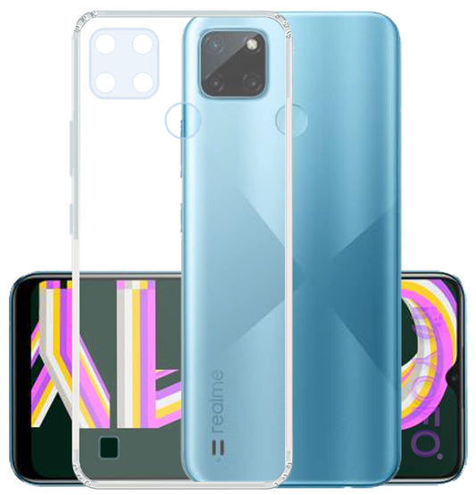 Back Cover For Oppo Realme C20/C21, Ultra Hybrid Clear Camera Protection, TPU Case, Shockproof (Multicolor As Per Availability)