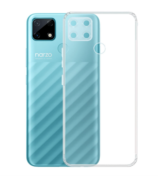 Back Cover For Oppo Realme Narzo 30A, Ultra Hybrid Clear Camera Protection, TPU Case, Shockproof (Multicolor As Per Availability)