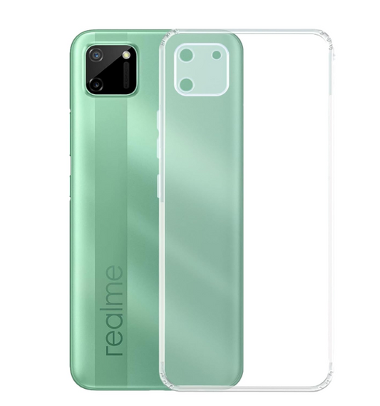 Back Cover For Oppo Realme C11, Ultra Hybrid Clear Camera Protection, TPU Case, Shockproof (Multicolor As Per Availability)