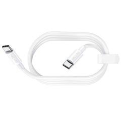 Mcare MXC-TYPE C 200 Type C to Type C Tangle-free 1 Meter, Sturdy Type C Cable with 4.1A Fast Charging & 480mbps Data Transmission(White)