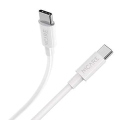 Mcare MXC-002 Type C to Type C Charger, Fast Charging Power Adaptor with Type C to Type C Cable for All Android devices (White)