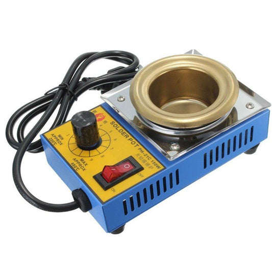 150W Hot Solder POT – Tin Melting Pot – 200-480 ℃ with Soldering Desoldering Bath Stainless Steel Plate