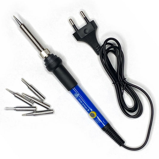 60W 220V Soldering Iron with FREE 5 Adjustable Iron Bits -  Electric Iron for Mobile Repairing, SMD Rework