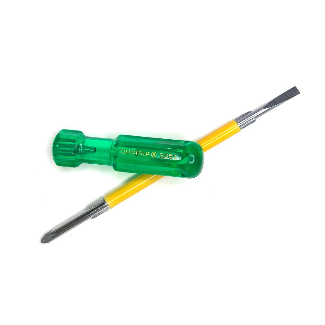 Taparia 2in1 Screwdriver for Maintenance Repair, Multifunctional Tool, Green Screwdriver