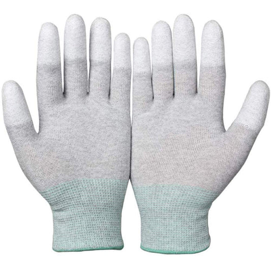 ESD anti static Gloves PU Finger coated, Top fit Non-Slip Wearable Gloves, Safety Working