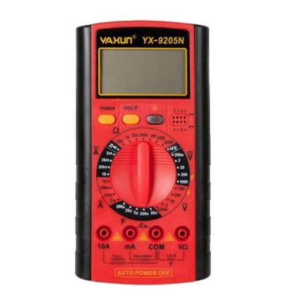 Yaxun Yx-9205N Professional Digital Multimeter, Auto-Ranging Fast Accurately Measures Voltage Current Amp.
