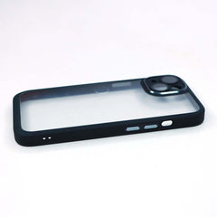 Back Cover for IPhone 13 with Matte Edges (TPU + Poly Carbonate | Black/White)