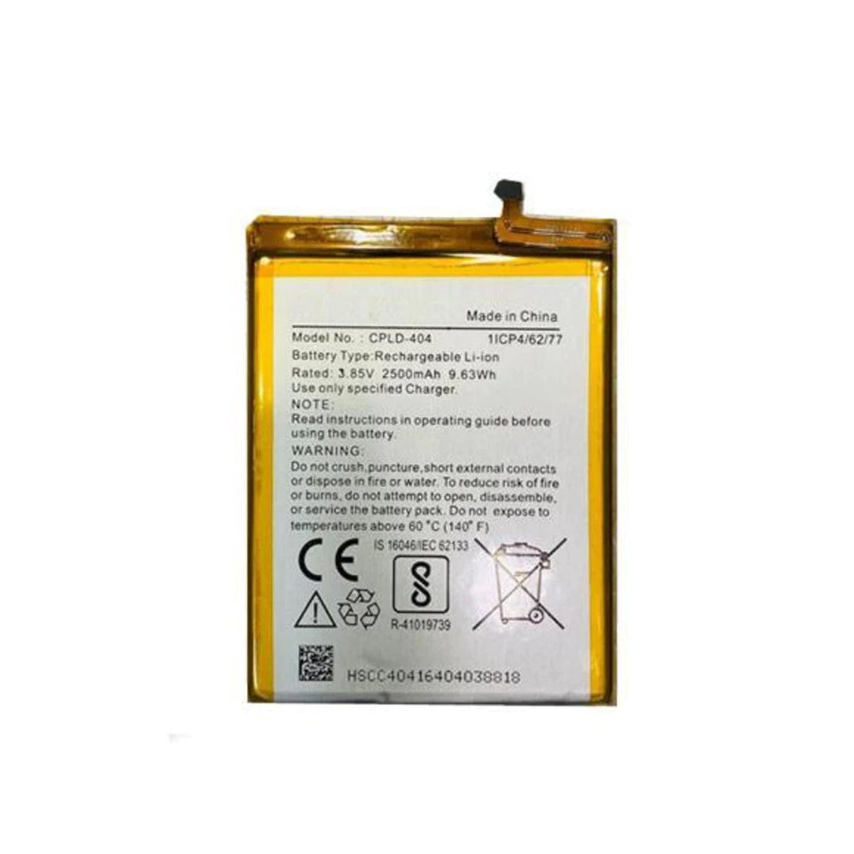 MOBILE BATTERY FOR COOLPAD MEGA 2.5D CPLD404