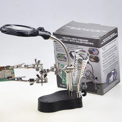 TE-801 Multi-function LED Magnifier PCB Soldering iron Stand Holder Table