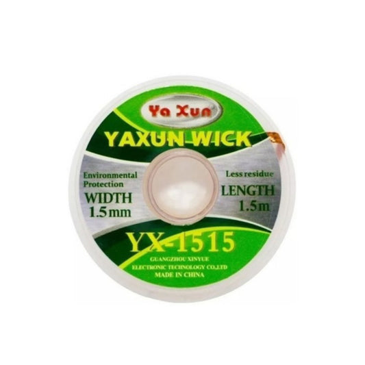 Yaxun Yx-1515 Desoldering Wick, Solder Remover Wire Roll, Wire 1.5Mm Long, Width-1.5Mm.