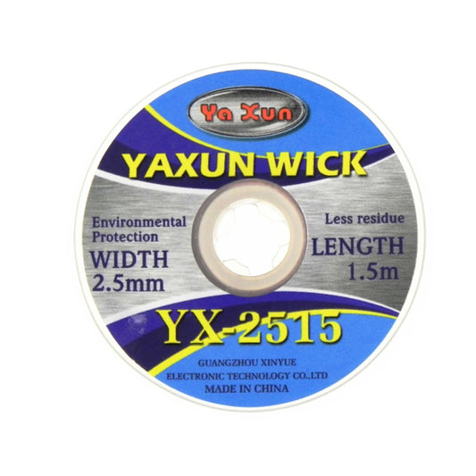 Yaxun Yx-2515 Desoldering Wick, Copper Wire 1.5Mm Long, Width-2.5Mm.