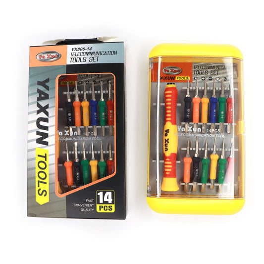 Yaxun Yx-806-14A Interchangeable 14-In-1 Multipurpose Tool Set For Electronics Repairing