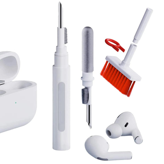 5-in-1 Cleaner Kit For Airpods - Cleaner Set For Earphones, Neckbands, Earbuds, TWS & Headphones.