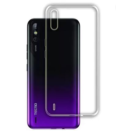 Back Cover For Tecno Spark GO - KC1, Ultra Hybrid Clear Camera Protection, TPU Case, Shockproof (Multicolor As Per Availability)