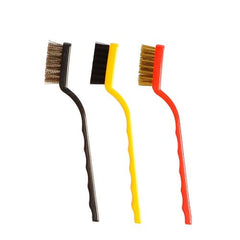 Brush Pcb Cleaner 3 Set With Brass, Nylon, Stainless Steel Bristles [Pack Of 1 Contains 3 Pieces Of Brush]