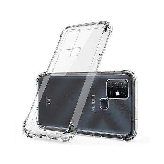 Back Cover For INFINIX HOT 10, Ultra Hybrid Clear Camera Protection, TPU Case, Shockproof (Multicolor As Per Availability)