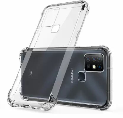 Back Cover For INFINIX HOT 10 PRO, Ultra Hybrid Clear Camera Protection, TPU Case, Shockproof (Multicolor As Per Availability)
