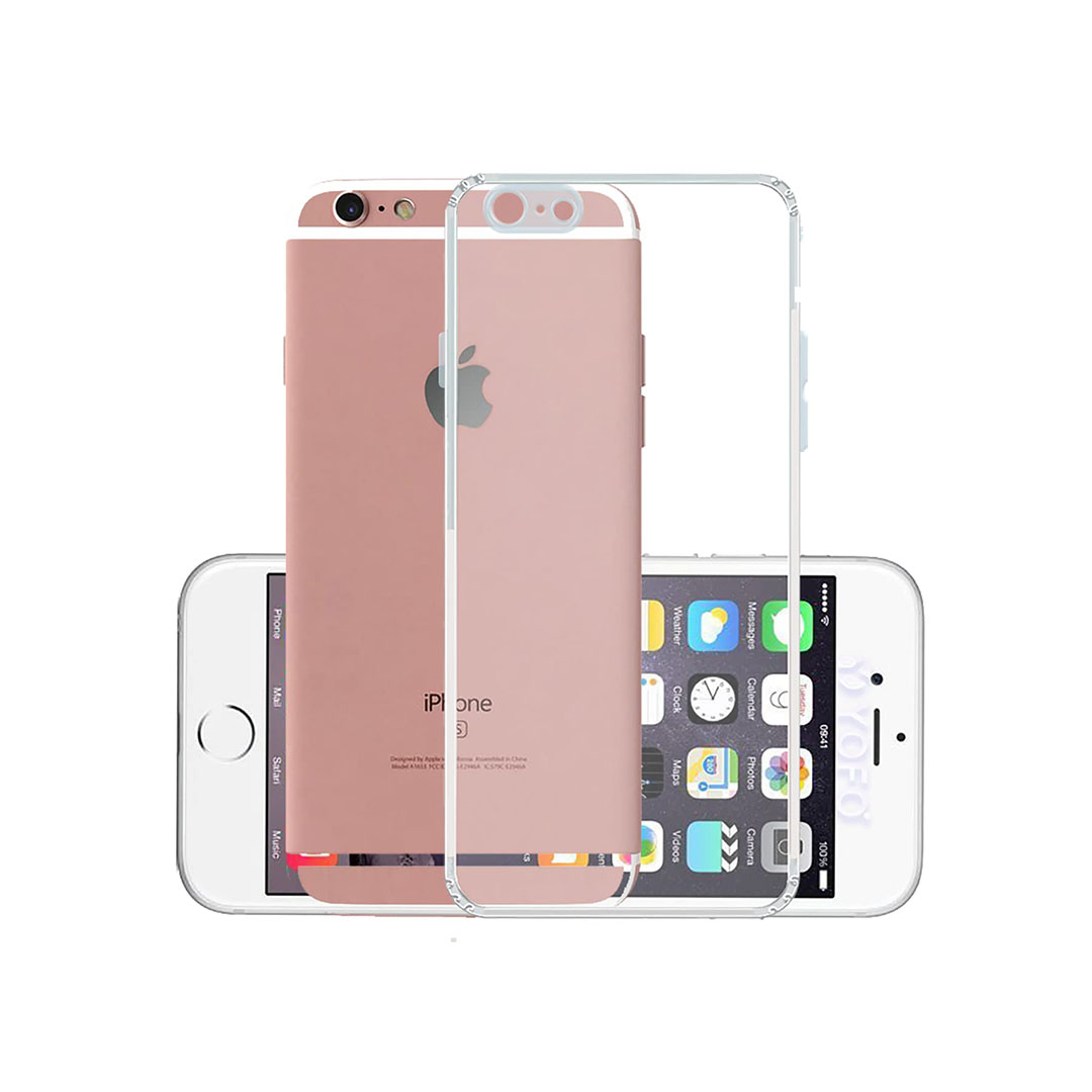 Back Cover For IPHONE 6S, Ultra Hybrid Clear Camera Protection, TPU Case, Shockproof (Multicolor As Per Availability)
