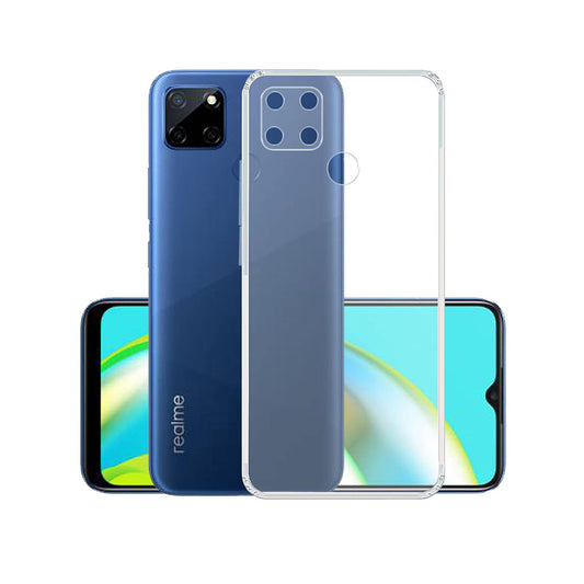 Back Cover For Oppo Realme C12, Ultra Hybrid Clear Camera Protection, TPU Case, Shockproof (Multicolor As Per Availability)