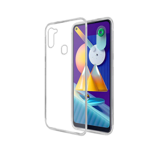 Back Cover For Samsung Galaxy M11, Ultra Hybrid Clear Camera Protection, TPU Case, Shockproof (Multicolor As Per Availability)
