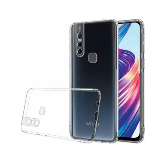 Back Cover For Vivo V15, Ultra Hybrid Clear Camera Protection, TPU Case, Shockproof (Multicolor As Per Availability)