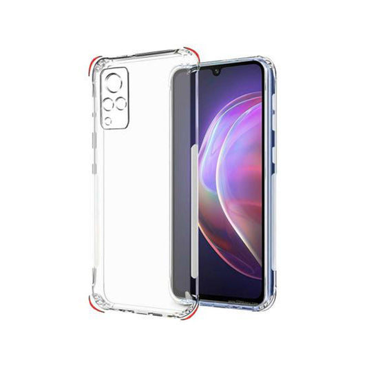 Back Cover For VIVO V21E 5G, Ultra Hybrid Clear Camera Protection, TPU Case, Shockproof (Multicolor As Per Availability)