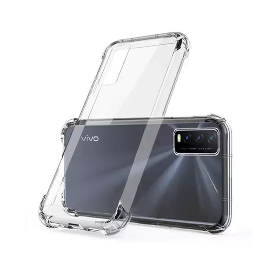 Back Cover For VIVO Y12G, Ultra Hybrid Clear Camera Protection, TPU Case, Shockproof (Multicolor As Per Availability)