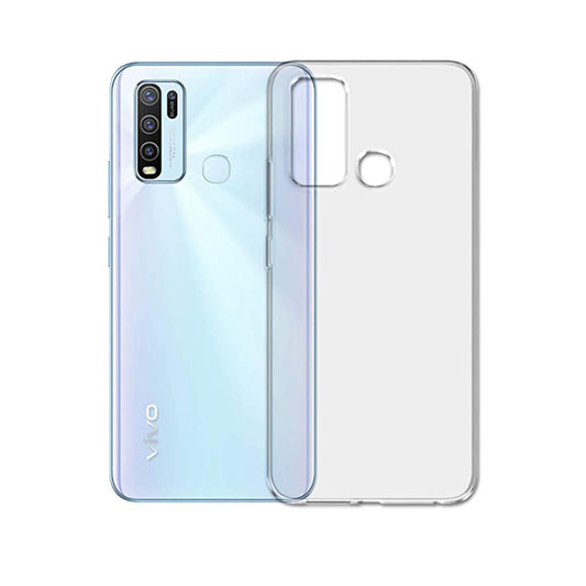 Back Cover For VIVO Y30, Ultra Hybrid Clear Camera Protection, TPU Case, Shockproof (Multicolor As Per Availability)