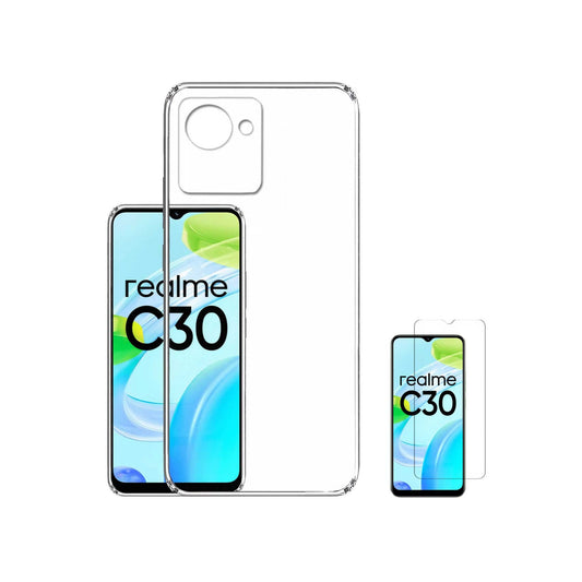 Back Cover For Oppo Realme C30, Ultra Hybrid Clear Camera Protection, TPU Case, Shockproof (Multicolor As Per Availability)