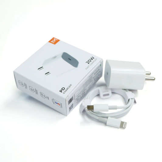 Mcare MXC-001 Type C to Lightning Charger, Fast Charging Power Adaptor with Type C to Lightning Cable for All iOS devices (White)