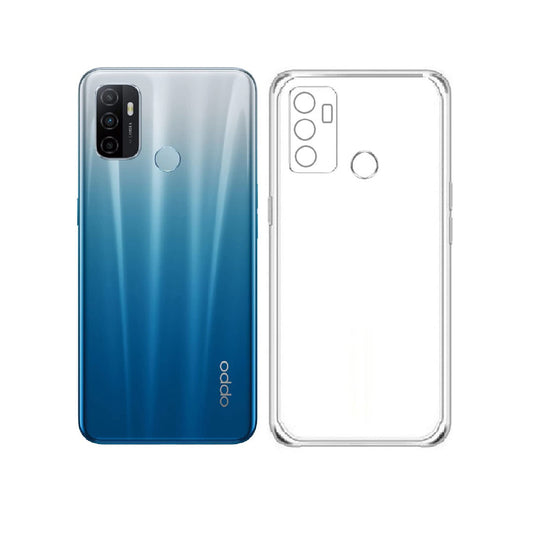 Back Cover For OPPO A53, Ultra Hybrid Clear Camera Protection, TPU Case, Shockproof (Multicolor As Per Availability)