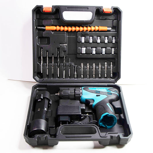Orion Professional Drill Kit Or-12V 10Mm 12V Reversible Variable Speed Cordless Screwdriver Double Battery With 30 Pcs Tool Kit Cordless Drill