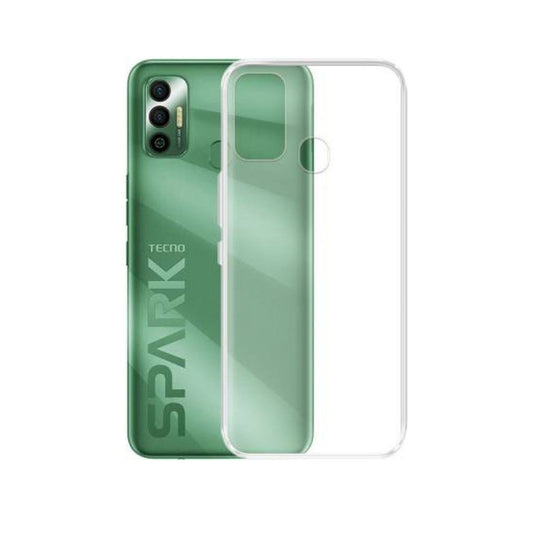 Back Cover For Tecno Spark 7, Ultra Hybrid Clear Camera Protection, TPU Case, Shockproof (Multicolor As Per Availability)